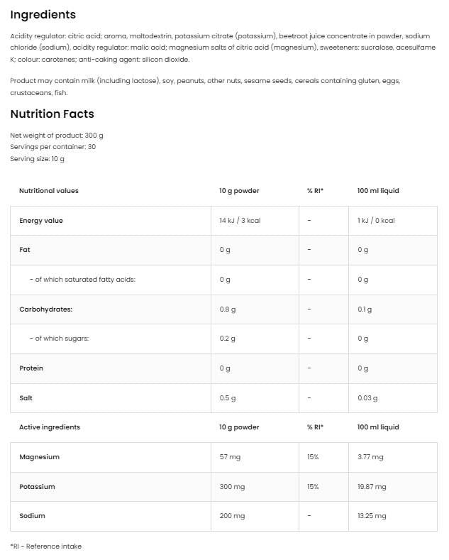 Aqua Kick/Advanced Hydratation - Electrolyte - 300 grammes