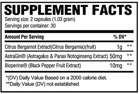 Bergamote 1000 mg | avec astragin - 60 capsules