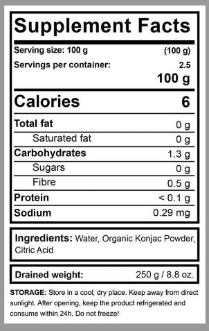 Bio Konjac Fettuccine - 320 grammes