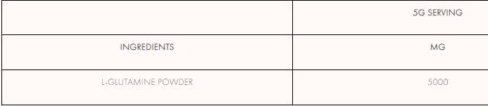 Poudre de glutamine - 500 grammes
