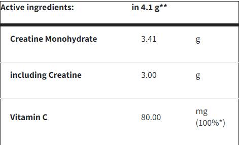Créatine mono + | avec de la vitamine C - 300 grammes