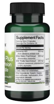 Berberine Plus | avec du melon amer et du lait chardon 60 capsules