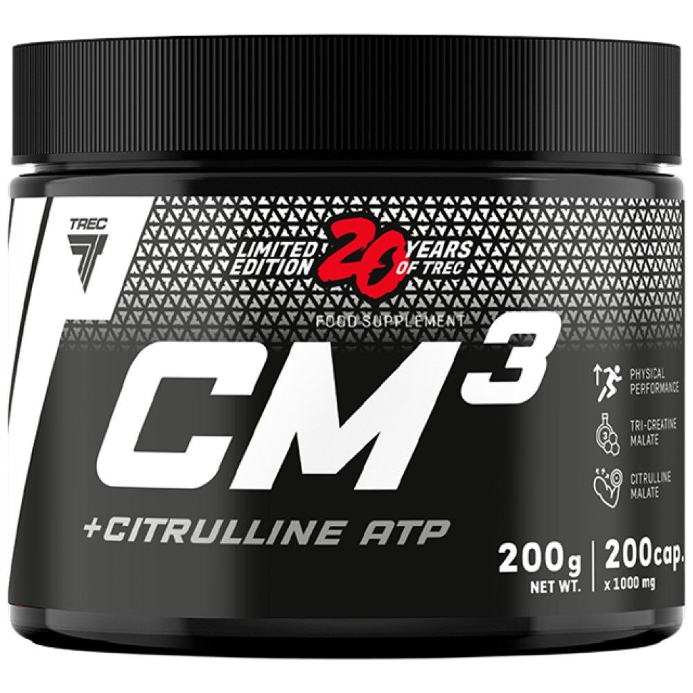 CM3 + Citrulline ATP | Tri créatine malate + citrulline - 200 capsules