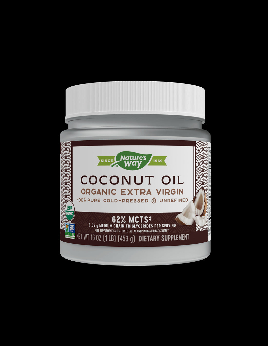 Raw Coconut Oil Organic - 454 grams - Nutra Best Europe