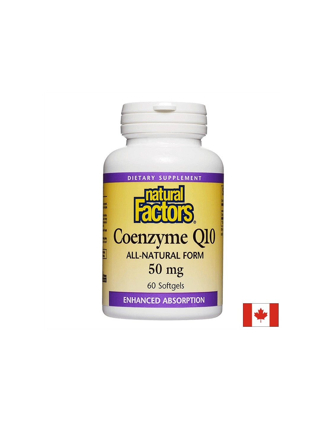 Coenzyme Q10 50 mg | Forme entièrement naturelle - 60 capsules de gel