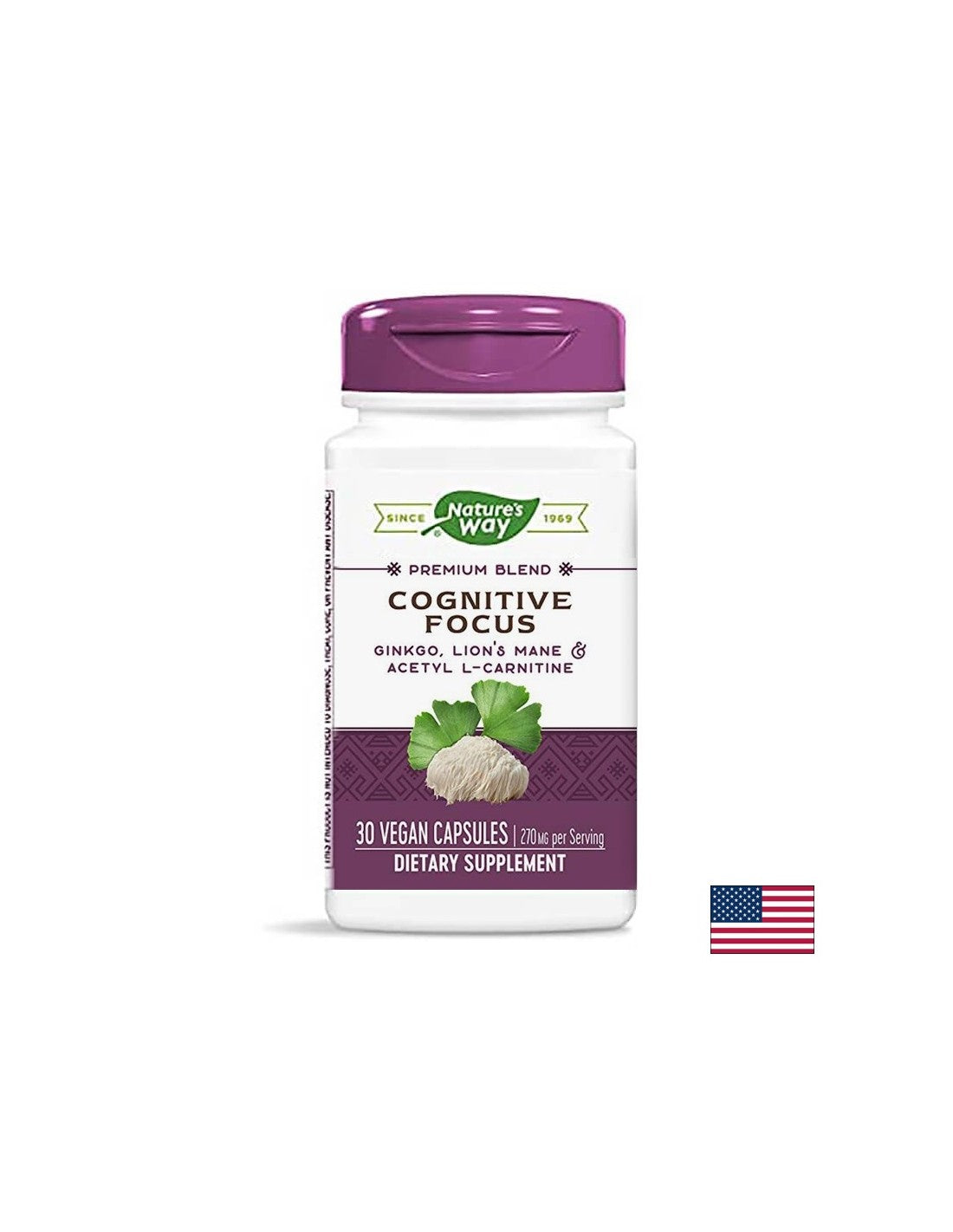 Focus cognitive - Mémoire et activité de réflexion, 30 capsules de la nature