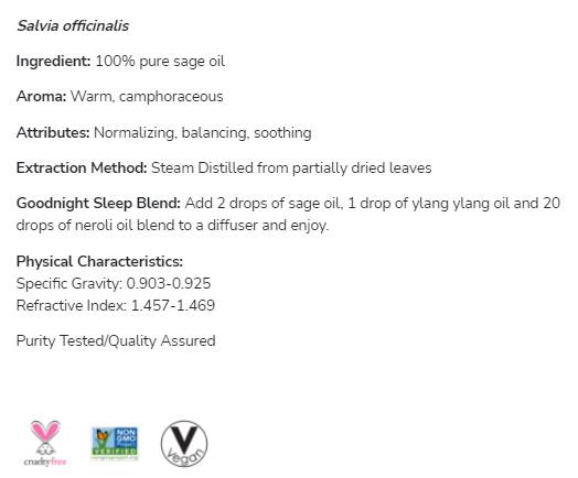 Huile de sauge | 100% Pure Salvia officinalis - 30 ml