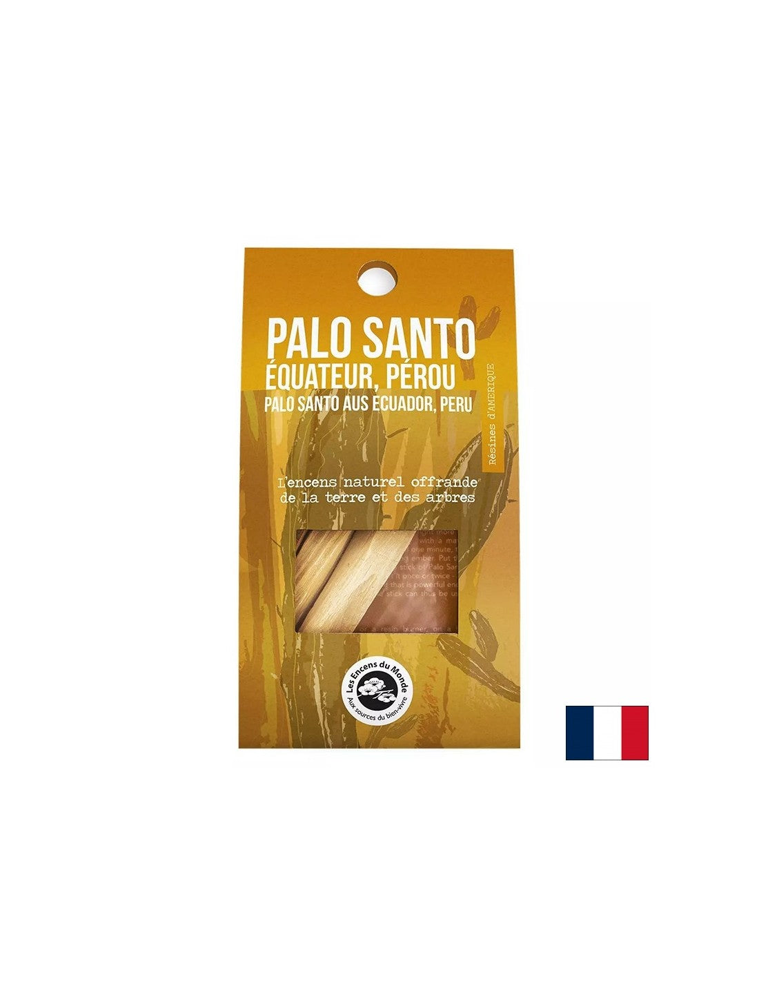 Palo <tc>San</tc>aux bâtons de bois pyrogravés (d'Équateur et du Pérou), 15 g