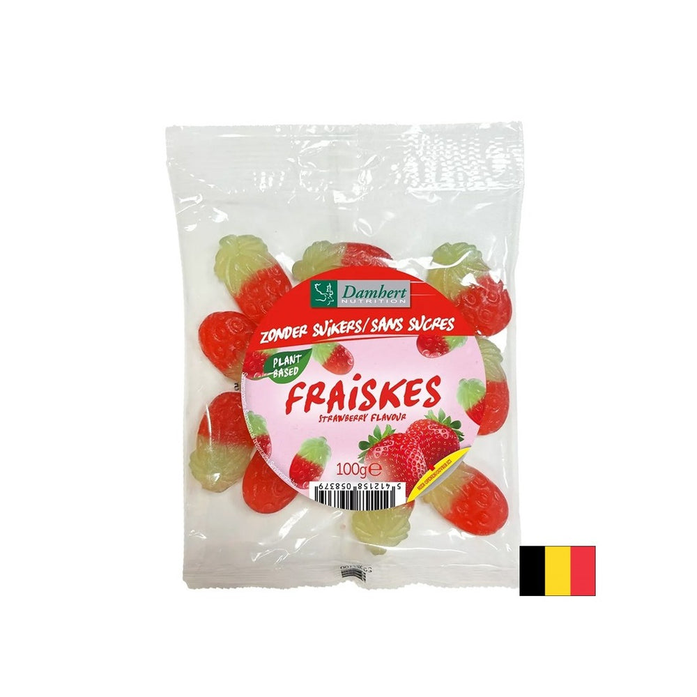 Candes moelleux avec saveur de fraise (sans sucre), 100 g