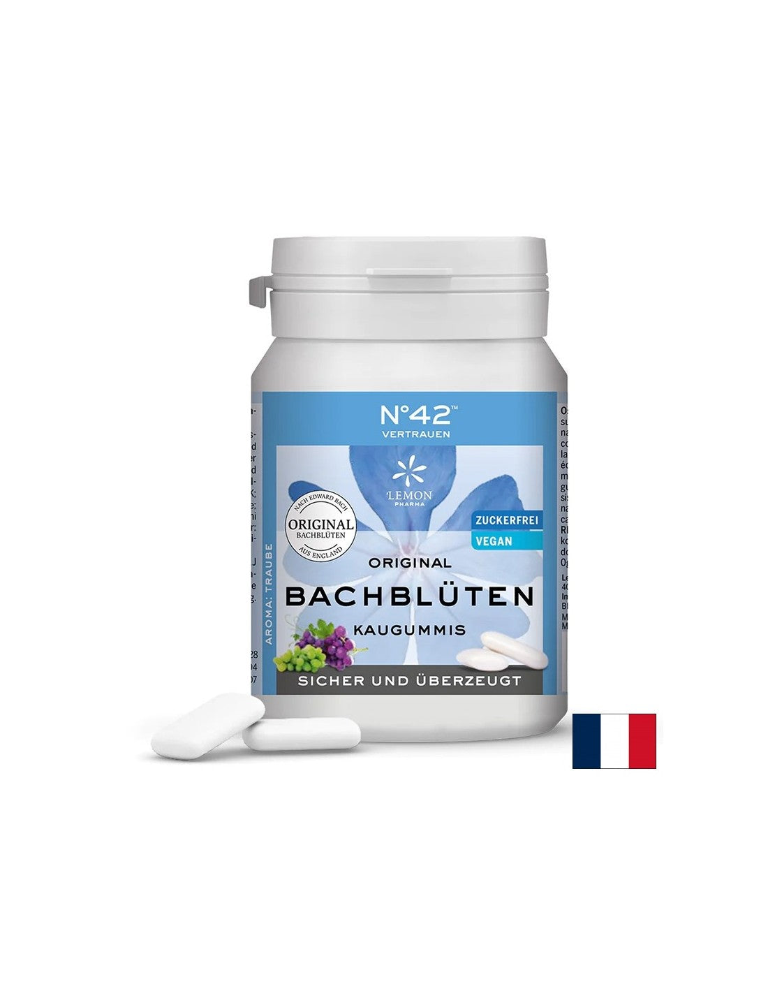 Dr Bach Flower Essence Chews N ° 42 - Confiance et confiance dans ses propres capacités, 40 mâtes aromatisés