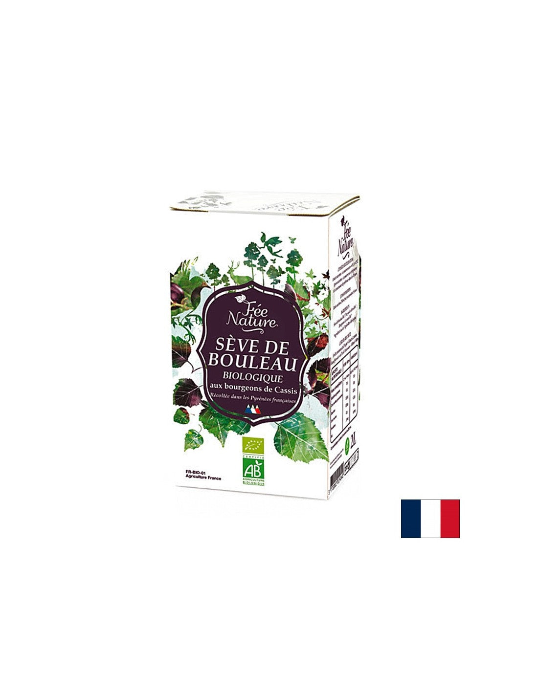 Jus de bouleau pyréen biologique et jus de cassin - détoxification, immunité et santé cardiaque, 2 litres