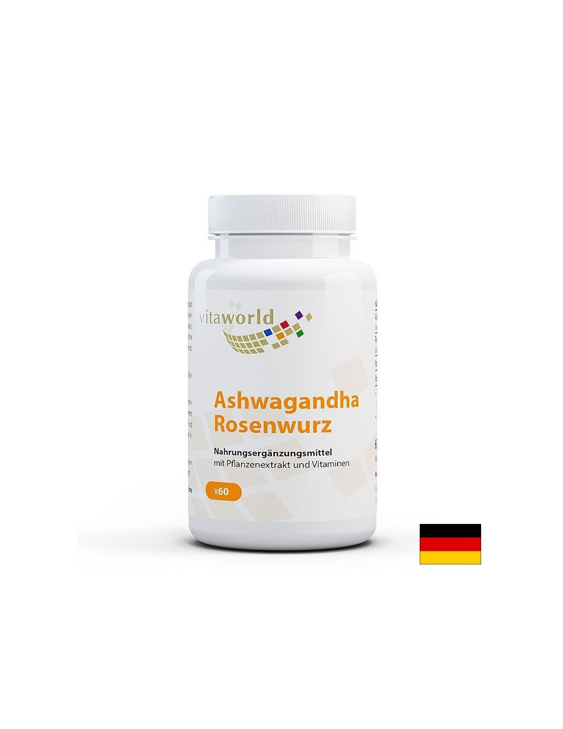 Dépression et anxiété - Ashwagandha + racine dorée et vitamine B1 et B5, 60 capsules
