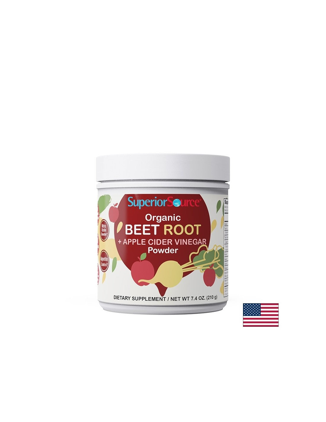 Detox - Betroot organique + vinaigre de cidre de pomme, 210 g de poudre