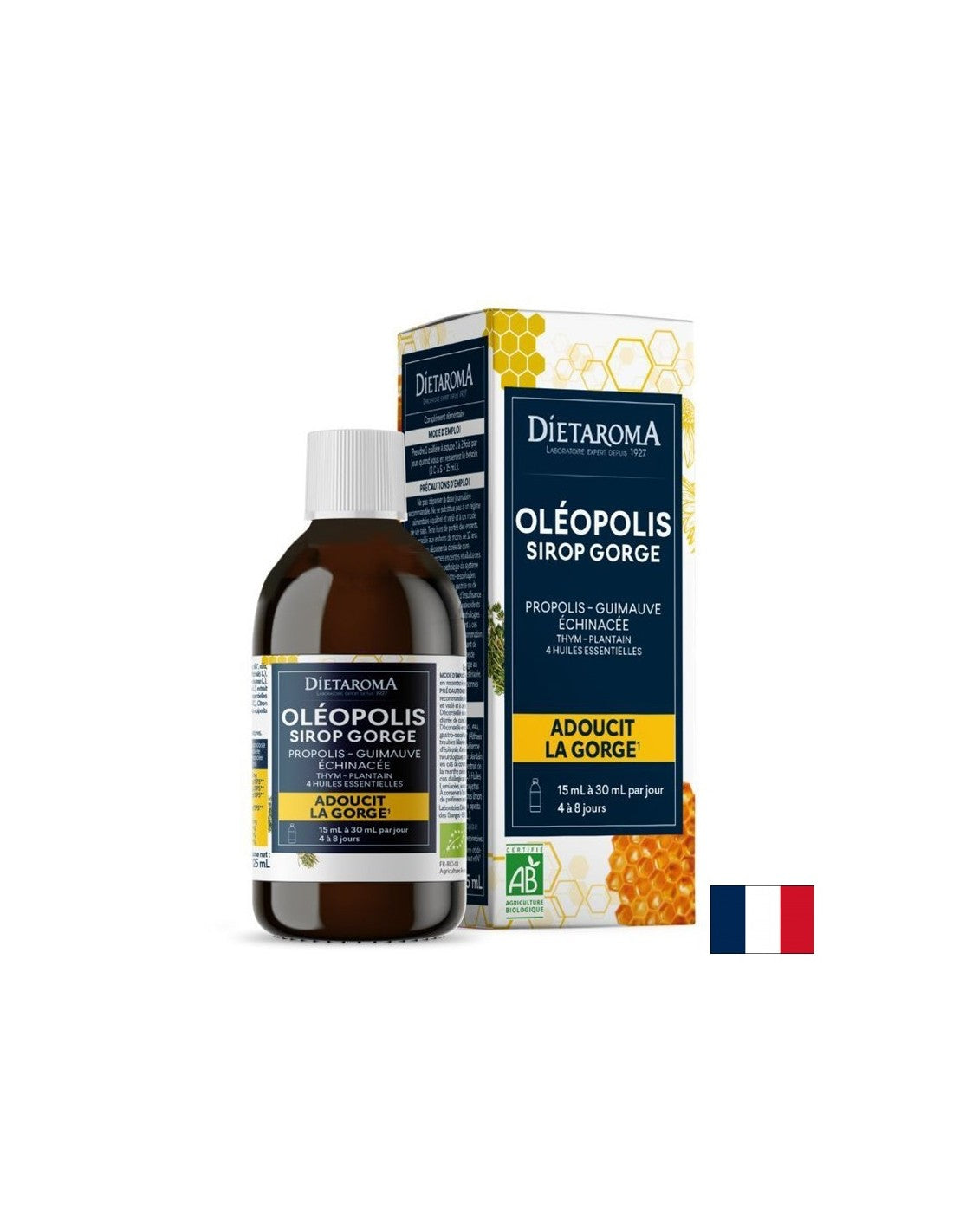 Système respiratoire - Oléopole (sirop à base de plantes avec propolis et huiles essentielles), 125 ml
