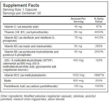 Meilleur complexe B entièrement actif | avec quatrefolic® - 30 capsules