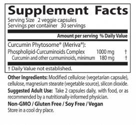 Meilleur phytosome de curcumine 500 mg/avec Meriva - 60 capsules