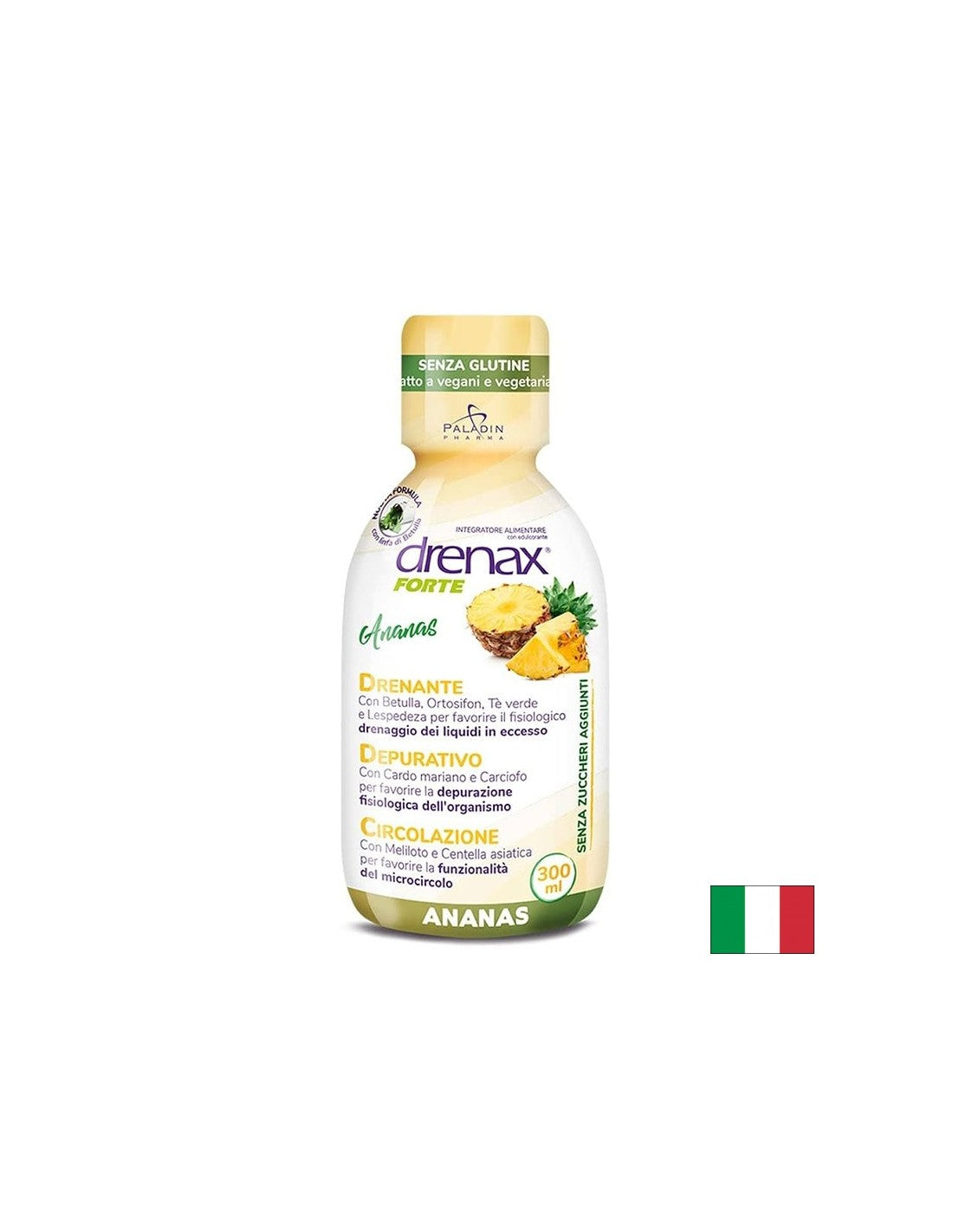 Formule de rétention anti-fluide avec ananas - Drenax - Drenax® Forte - Diurétique à base de plantes, 300 ml, 10 doses