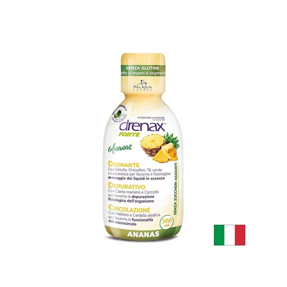 Formule de rétention anti-fluide avec ananas - Drenax - Drenax® Forte - Diurétique à base de plantes, 300 ml, 10 doses