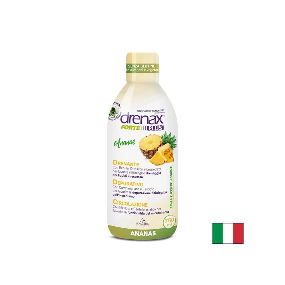 Formule de rétention anti-fluide avec ananas - Drenax - Drenax® Forte plus - Diurétique à base de plantes, 750 ml, 25 doses
