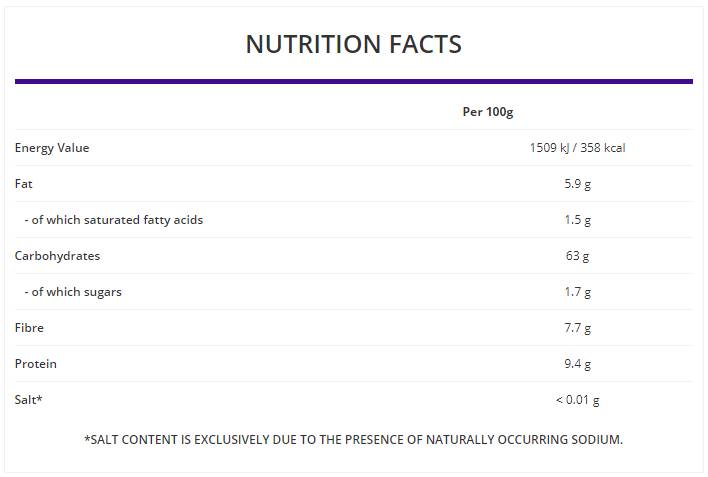 Farine d'avoine à grain entier 1000 grammes