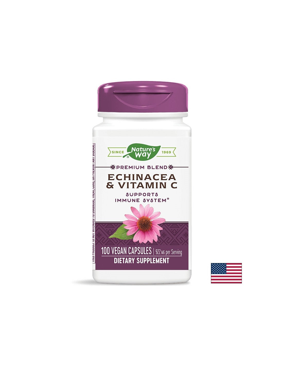 Échinacée et vitamine C/échinacée et vitamine C x 100 capsules de la nature