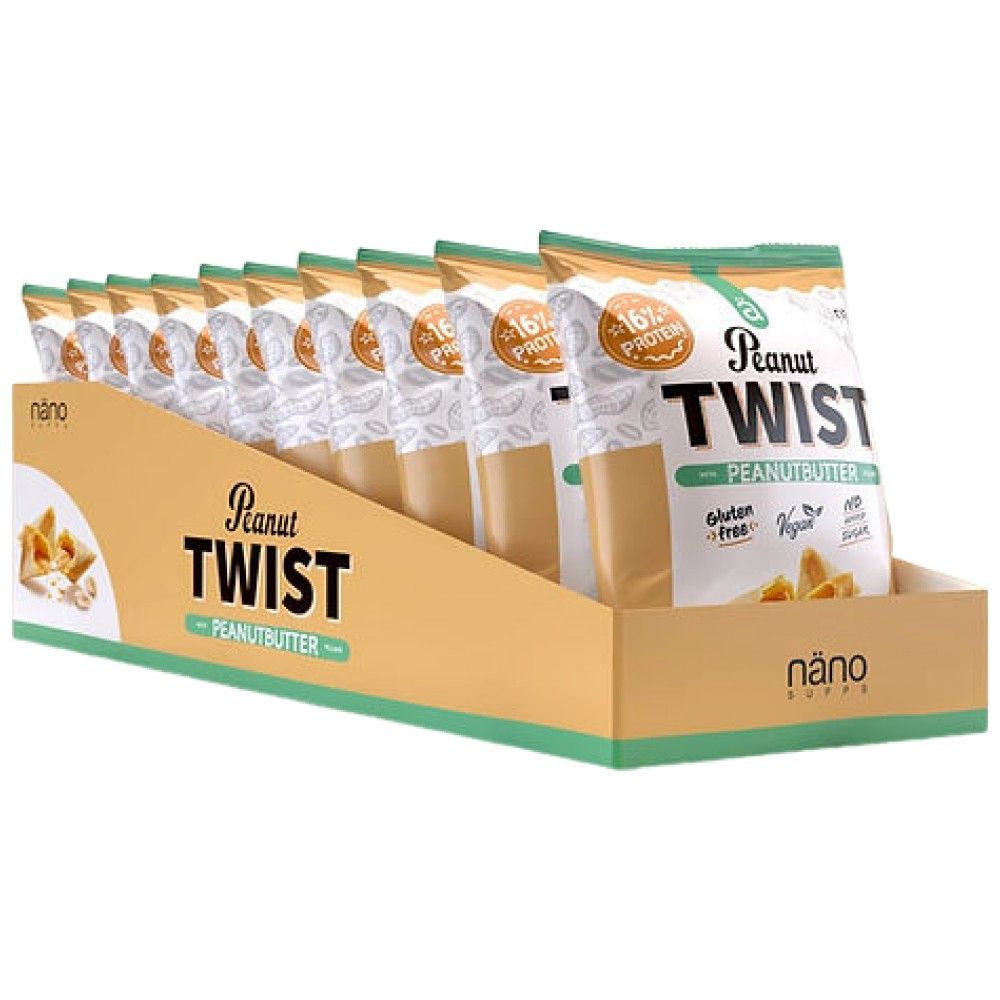 Twist d'arachide | Pas de sucre ajouté - 10 x 30 grammes