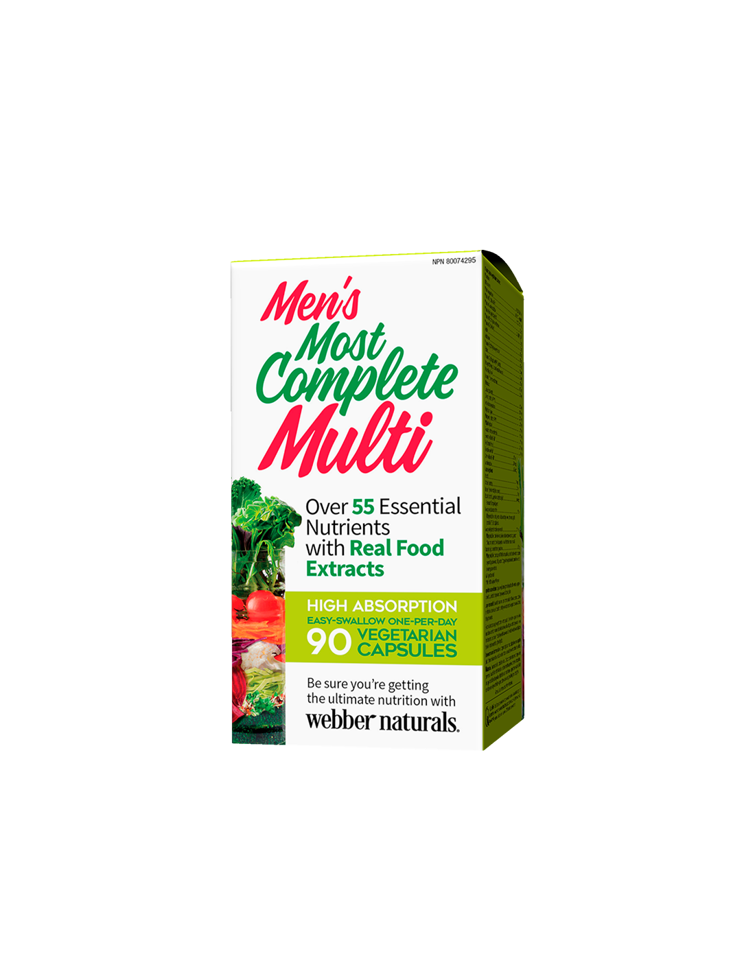 Multivitamines pour hommes - Multivitamines les plus complètes pour hommes, 90 capsules V <tc>Webber Naturals</tc>