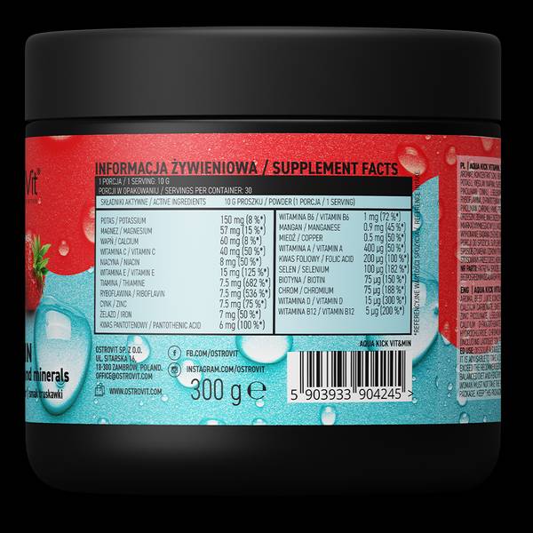 Aqua Kick/Advanced Hydratation avec Vit & Min - 300 grammes