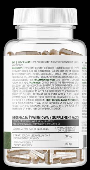 Mane de Lion 500 mg/vege 60 capsules