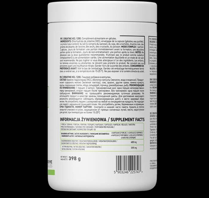 Creatine HCL 2400/créatine chlorhydrate - 300 ка m'enсул