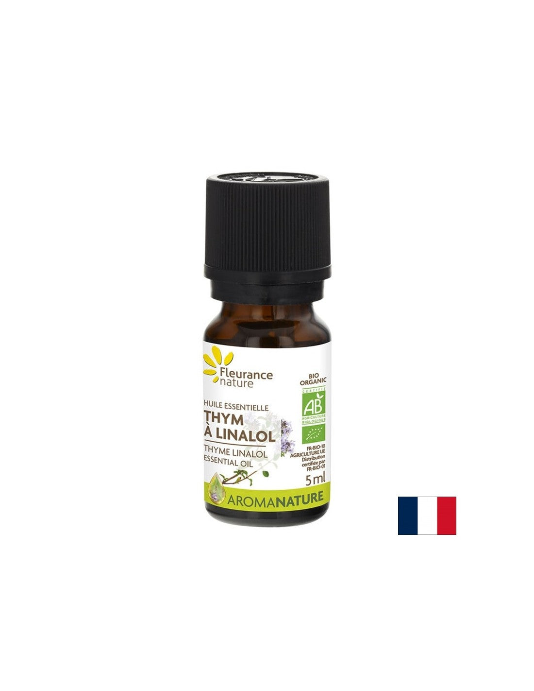 Huile essentielle du thym avec linalool, organique, 5 ml