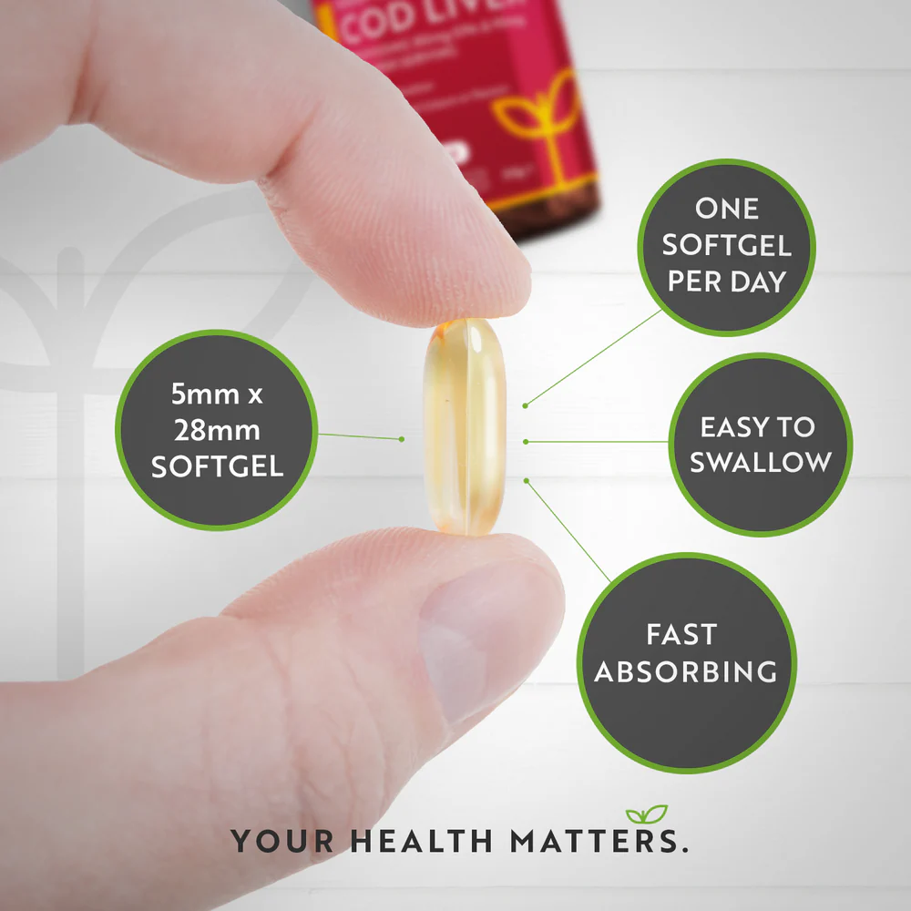 Huile de foie de morue 1000 mg - 365 softgels