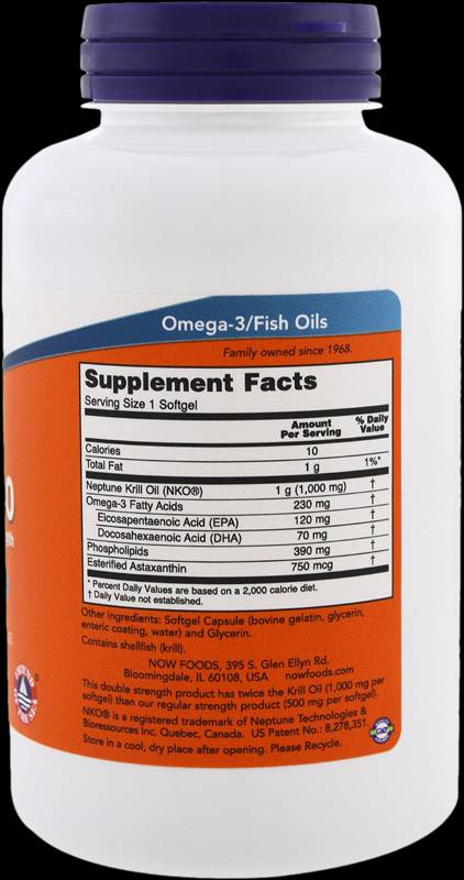 Huile de krill Neptune 500 mg - 120 capsules de gel