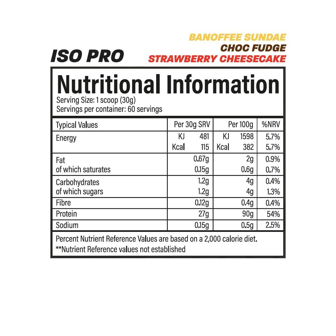 ISO Pro | Isolat de protéines de lactosérum 100% - 1800 grammes