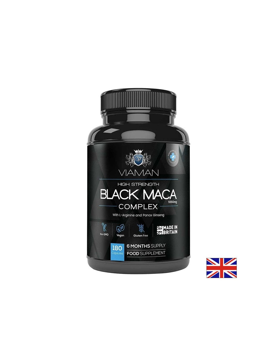 Formule pour hommes avec maca noire et jaune et L-arginine, 180 capsules