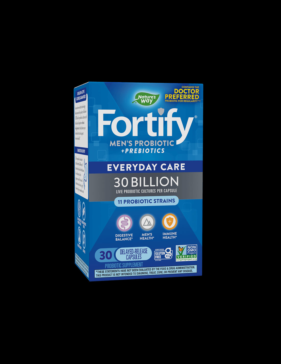 Fortify Men's Probiotic + Prebiotic Everyday Care - Fortify Men's Probiotic - 30 Billion Active Probiotics, 30 Capsules Nature's Way - Nutra Best Europe