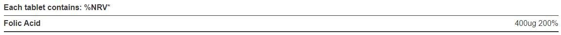 Acide folique 400 mcg - 60 comprimés
