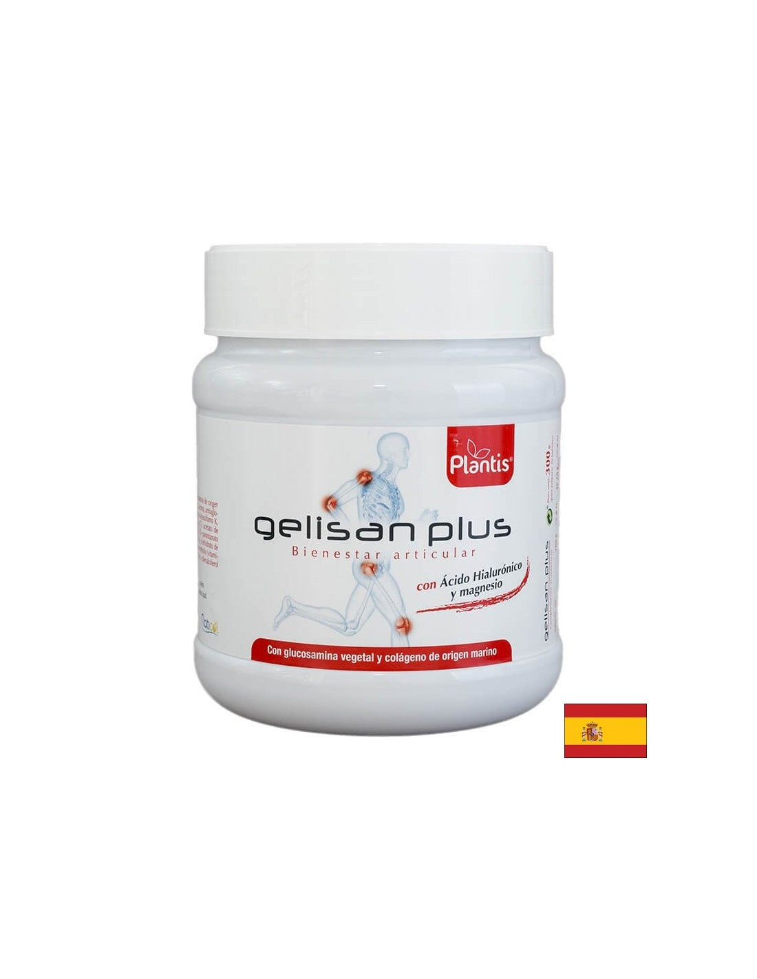 Articulations saines et belle peau - Geli<tc>san</tc> Plus Plantis® - Collagène marin, glucosamine végétale, acide hyaluronique, 300 g, poudre