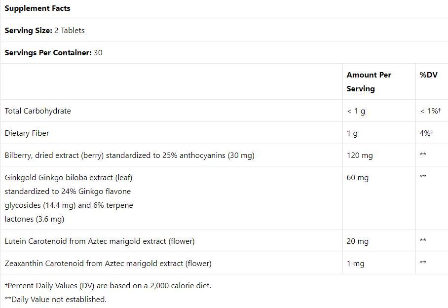 Ginkgold yeux 100 mg - 60 comprimés