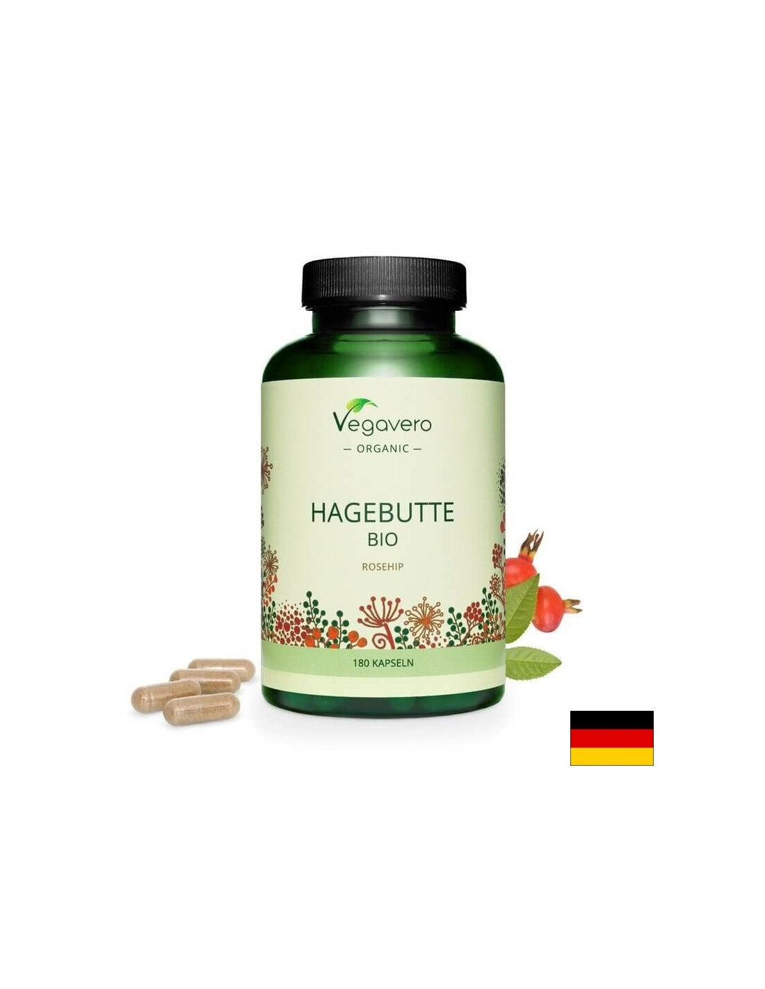 Hagebutte Bio/Bio Shipka, 180 gélules, 100 % végétalien <tc>Vegavero</tc>
