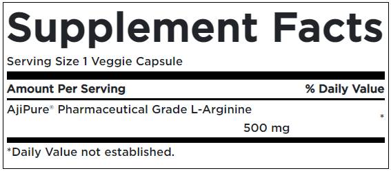 Ajipure L-arginine 500 mg 60 capsules
