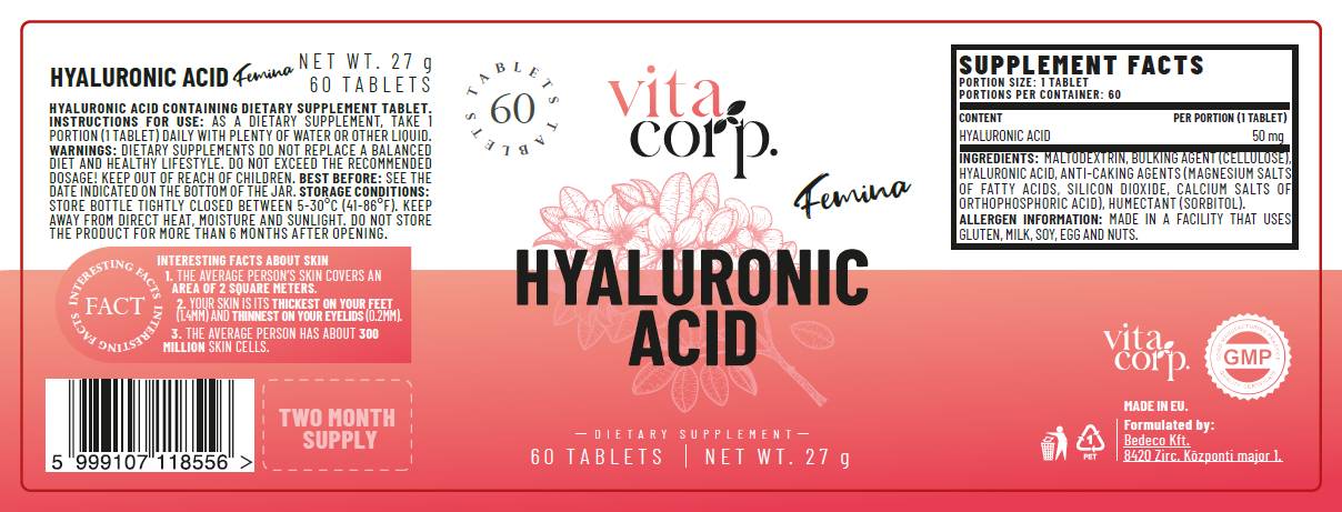 Acide hyaluronique 50 mg - 60 comprimés