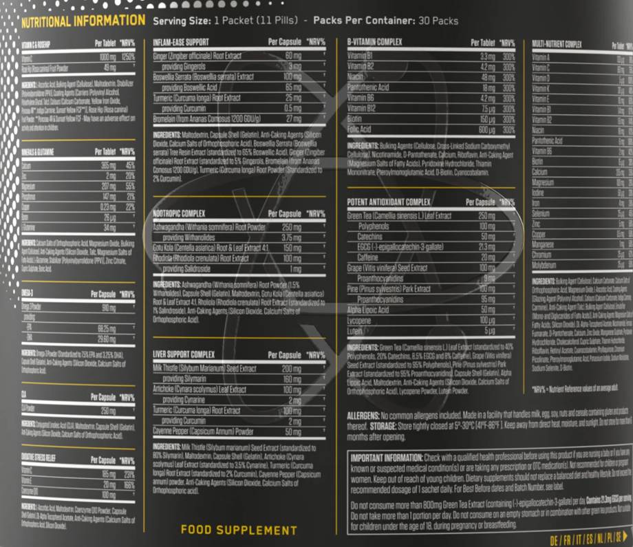 Pile noire | Le pack de santé ultime - 30 packs