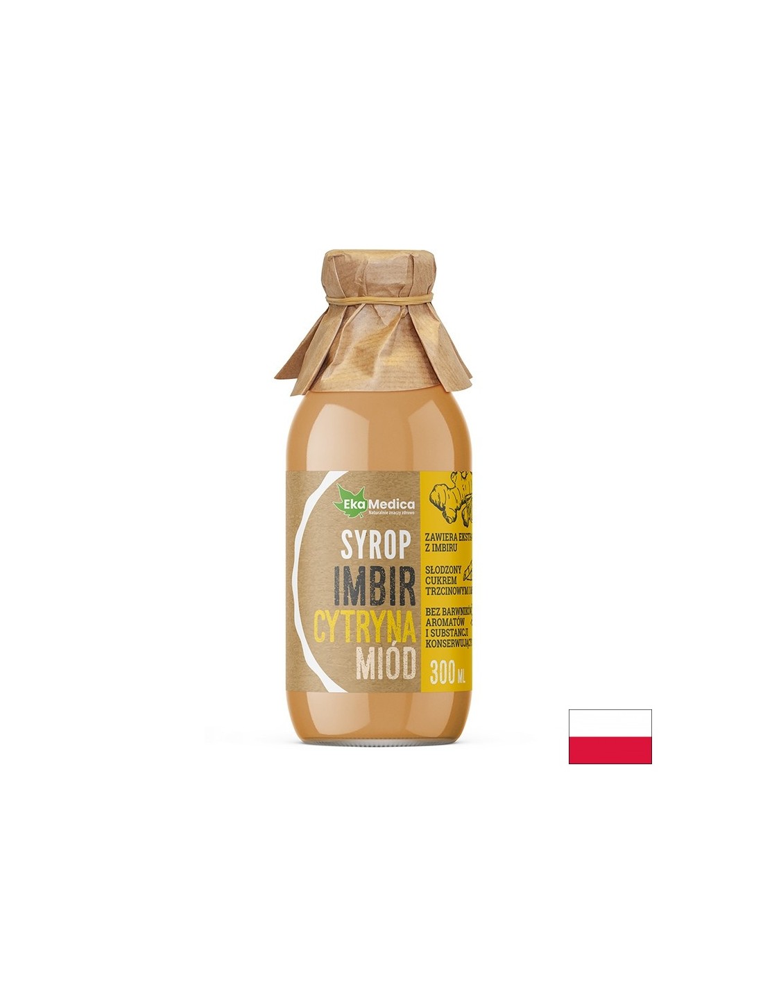 Sirop de gingembre avec miel et citron - bonne digestion et forte immunité, 300 ml, 15 ou 30 doses