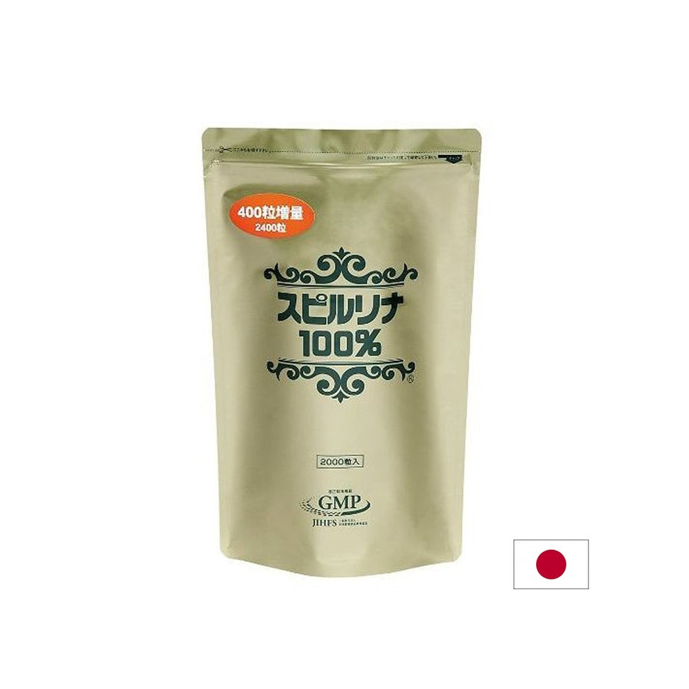 Spiruline japonaise 100% - détoxification et immunité, 2400 comprimés