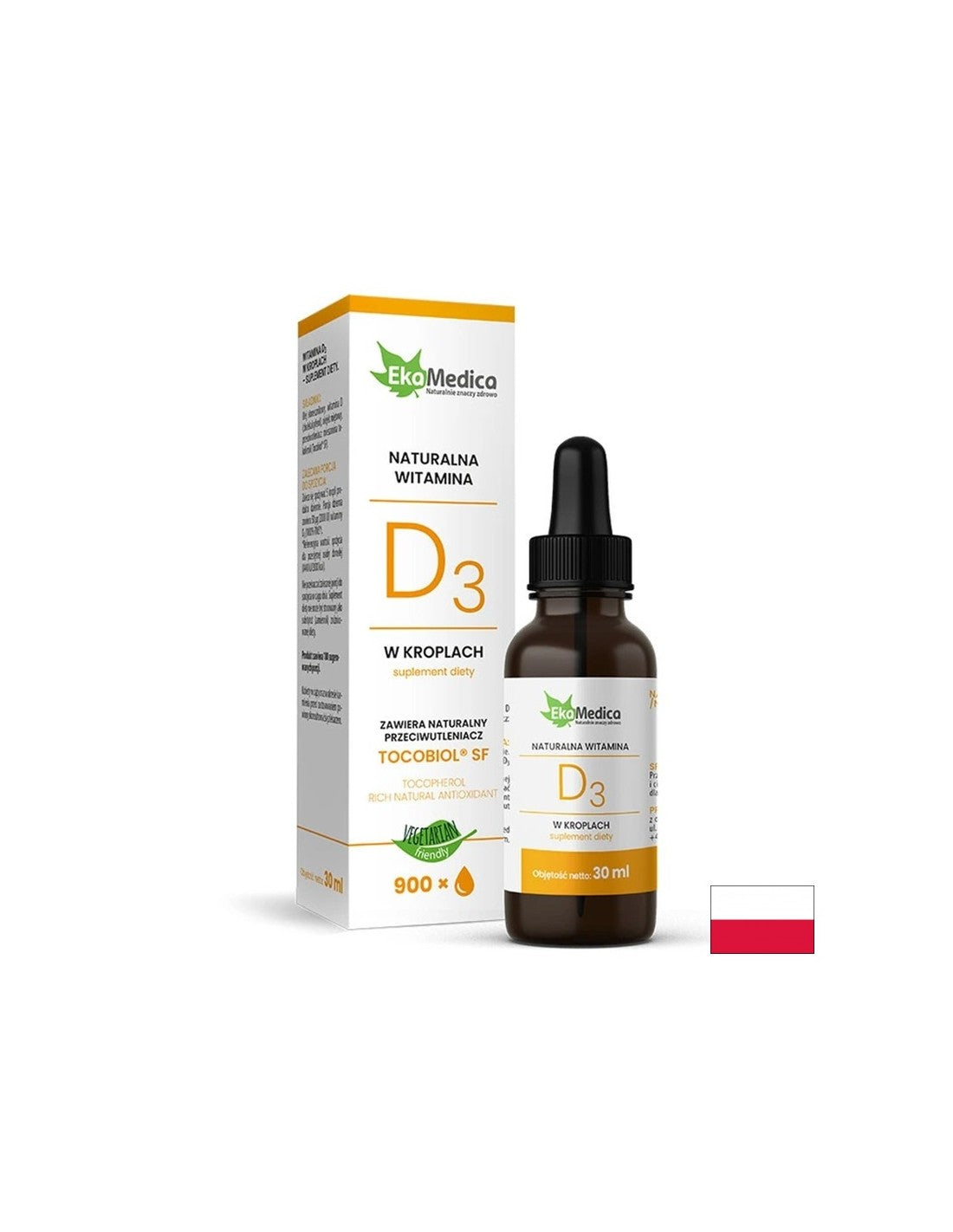Immunité - Vitamine D3, 400 UI x 30 ml de gouttes
