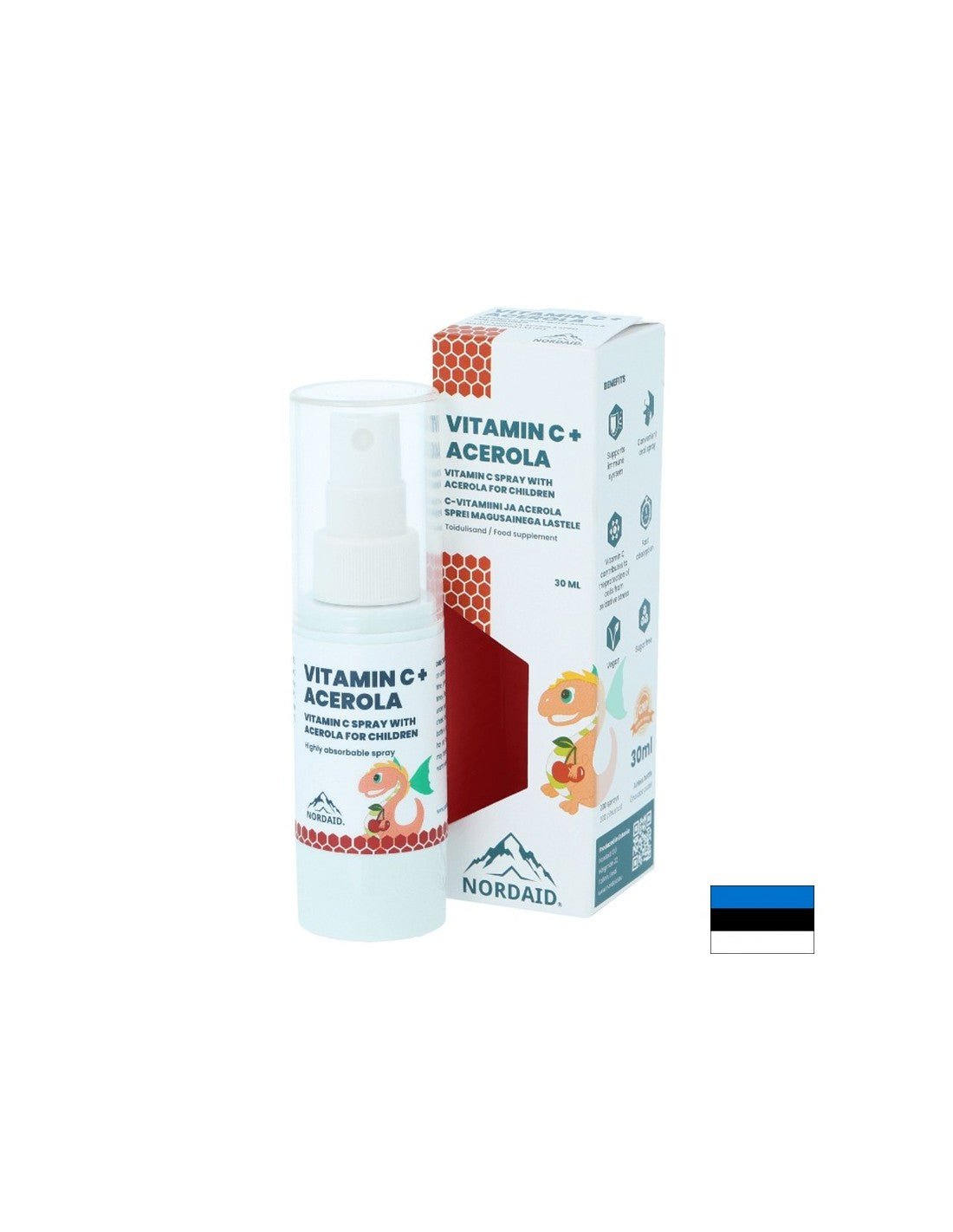 Immunité - Vitamine C + Acérola, spray saveur cassis 30 ml/ 200 pulvérisations <tc>Nordaid</tc>