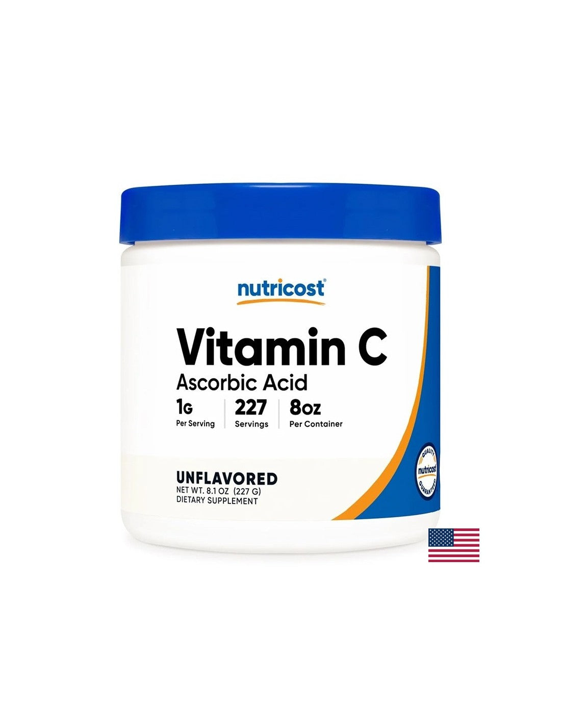 Immunité - Vitamine C (acide L-Ascorbic), 1000 mg x 227 g de poudre
