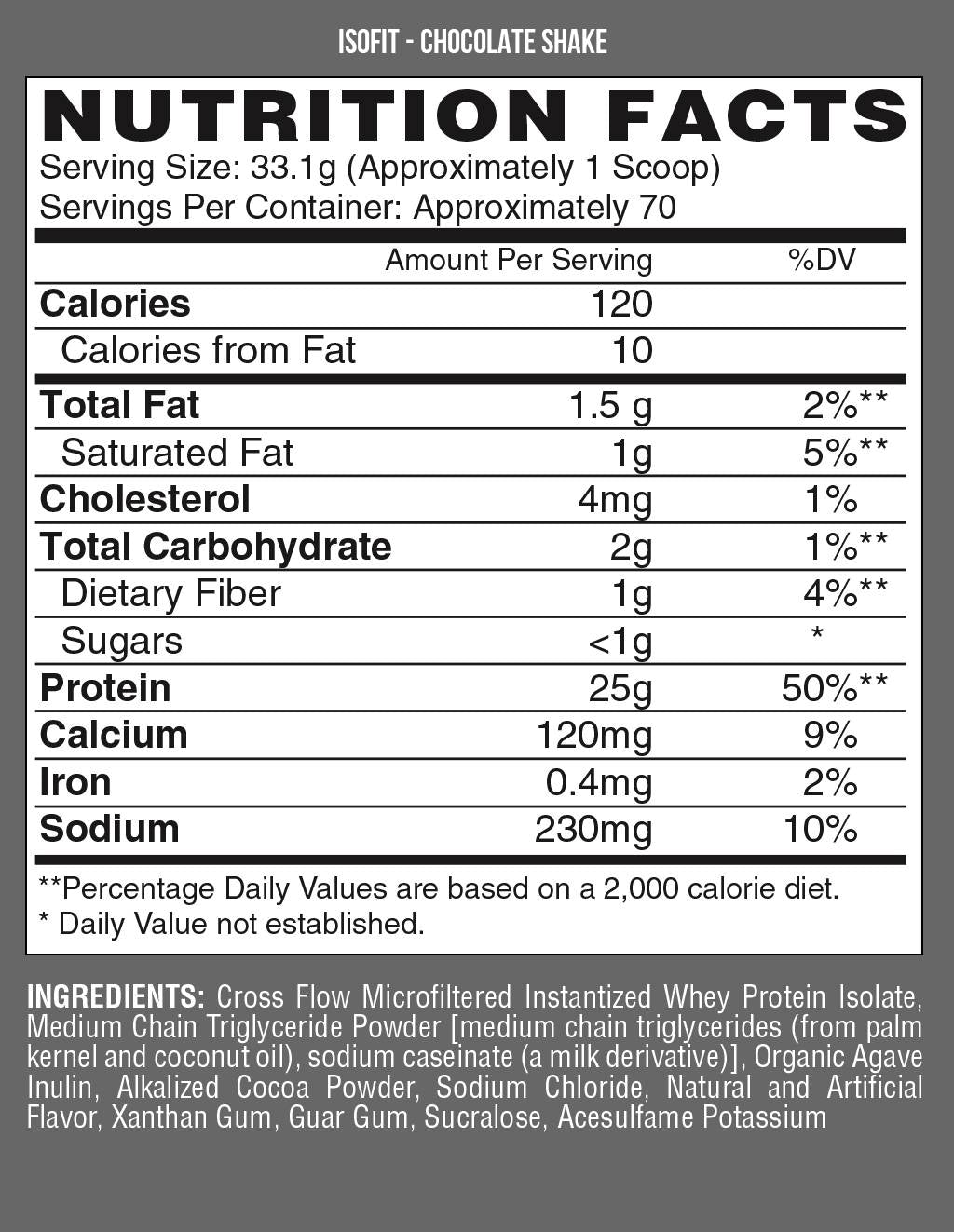 Isofit/Isolat de desserts premium - 2272 grammes