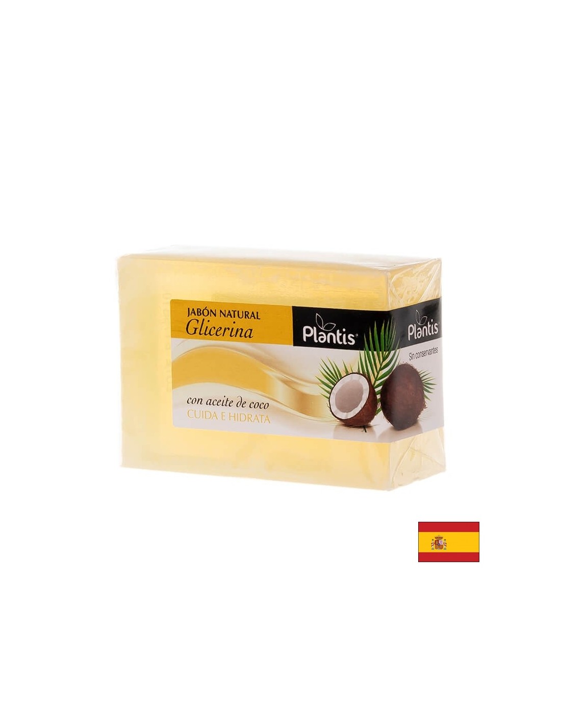 Savon naturel de glycérine avec huile de noix de coco - Plantis®, 100 g